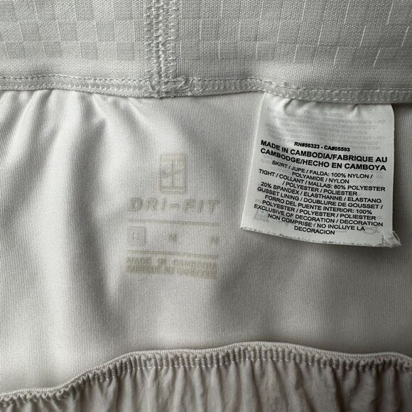 Nike Dri-FIT Tennis Skirt White Built In Shorts M | Preppy Retro Court Skort - Picture 8 of 10